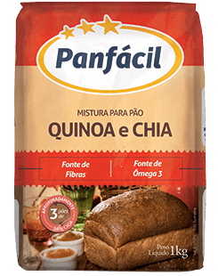Mistura para Pão Integral Grãos Especiais Quinoa e Chia 1kg